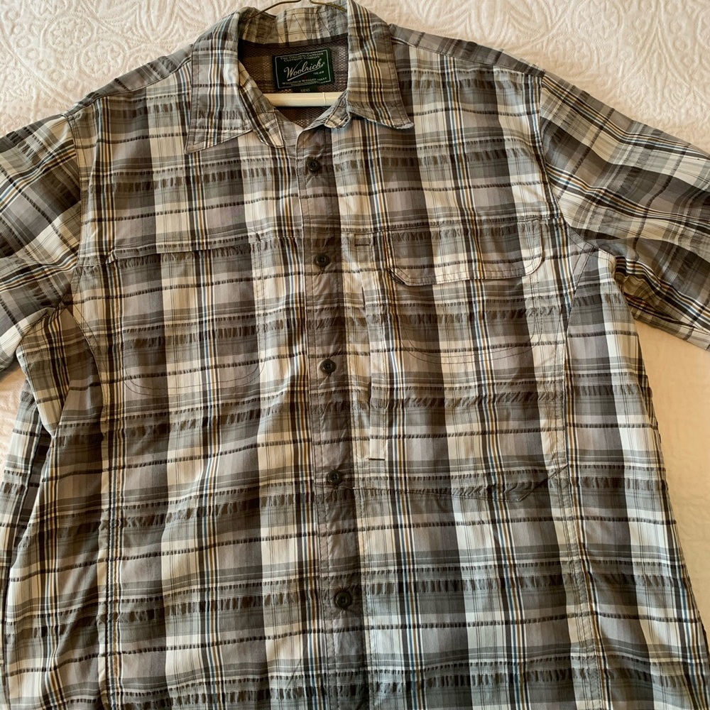 Woolrich short sleeve button down shirt